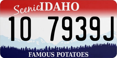 ID license plate 1O7939J