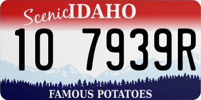 ID license plate 1O7939R