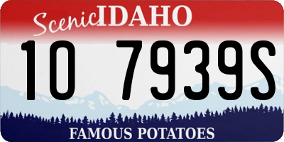 ID license plate 1O7939S