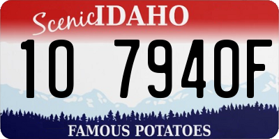 ID license plate 1O7940F