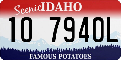 ID license plate 1O7940L