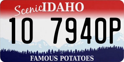 ID license plate 1O7940P