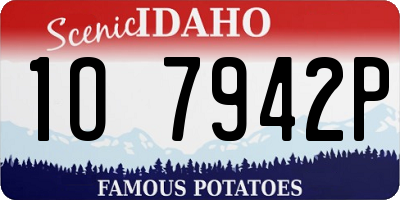 ID license plate 1O7942P