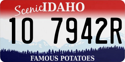 ID license plate 1O7942R
