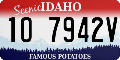 ID license plate 1O7942V