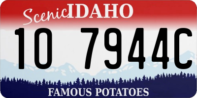 ID license plate 1O7944C