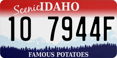 ID license plate 1O7944F