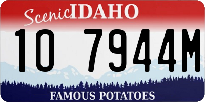 ID license plate 1O7944M