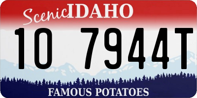 ID license plate 1O7944T