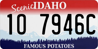 ID license plate 1O7946C