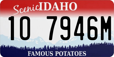 ID license plate 1O7946M