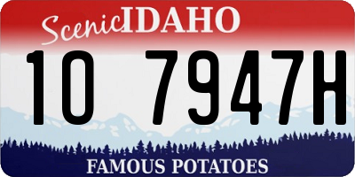 ID license plate 1O7947H