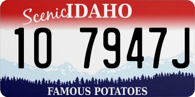 ID license plate 1O7947J