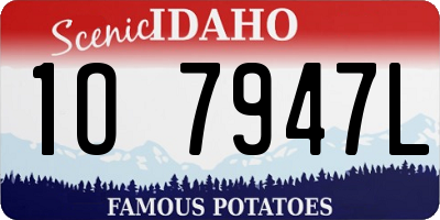 ID license plate 1O7947L