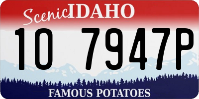 ID license plate 1O7947P