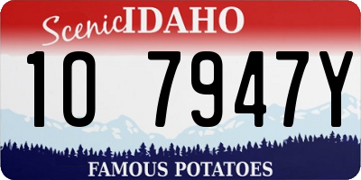 ID license plate 1O7947Y