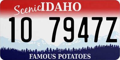 ID license plate 1O7947Z