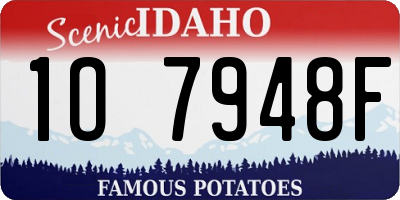 ID license plate 1O7948F