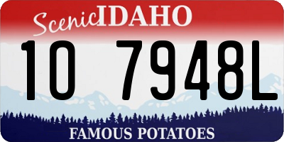 ID license plate 1O7948L