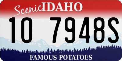 ID license plate 1O7948S