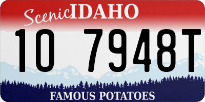 ID license plate 1O7948T