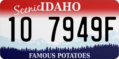 ID license plate 1O7949F