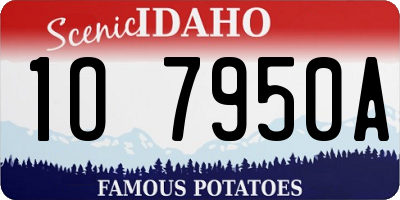 ID license plate 1O7950A