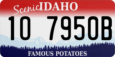 ID license plate 1O7950B