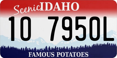 ID license plate 1O7950L