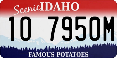 ID license plate 1O7950M