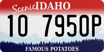 ID license plate 1O7950P