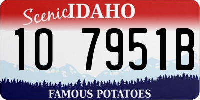 ID license plate 1O7951B