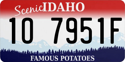ID license plate 1O7951F