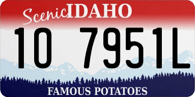 ID license plate 1O7951L