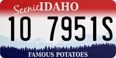 ID license plate 1O7951S