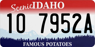 ID license plate 1O7952A