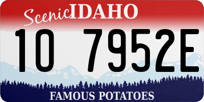 ID license plate 1O7952E