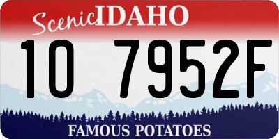 ID license plate 1O7952F
