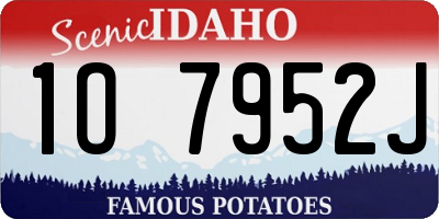 ID license plate 1O7952J