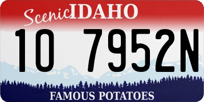 ID license plate 1O7952N