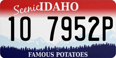 ID license plate 1O7952P