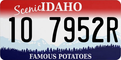 ID license plate 1O7952R