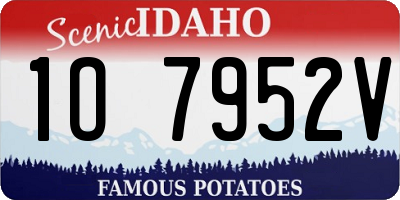 ID license plate 1O7952V