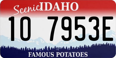 ID license plate 1O7953E