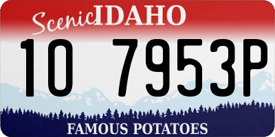 ID license plate 1O7953P