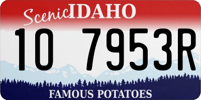 ID license plate 1O7953R
