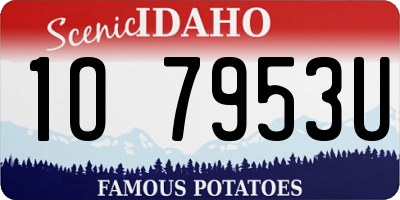 ID license plate 1O7953U