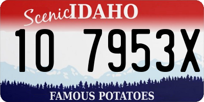 ID license plate 1O7953X