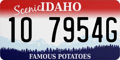 ID license plate 1O7954G