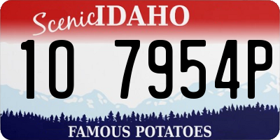 ID license plate 1O7954P